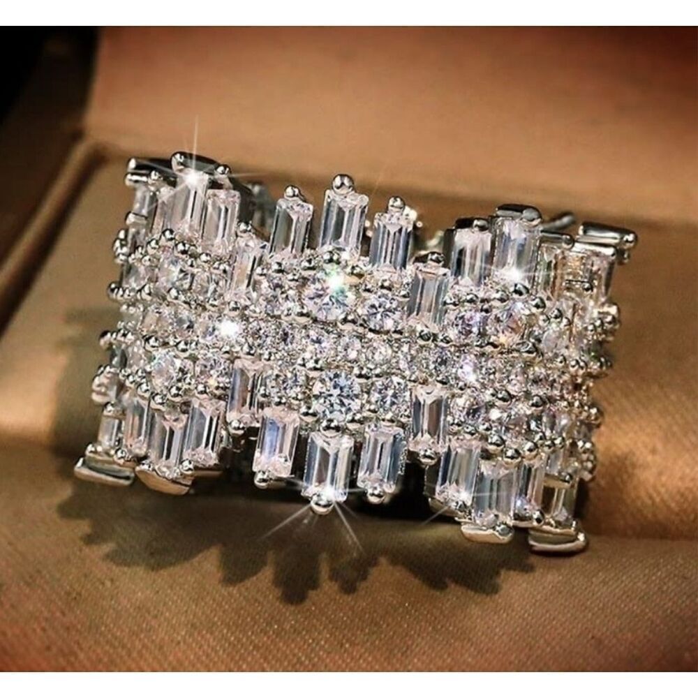 Iced Silver Ring - Picture 5 of 7